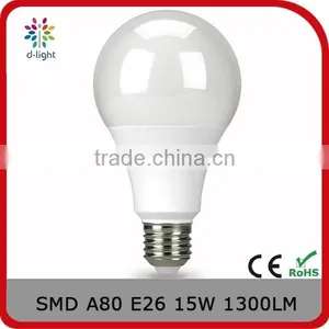 A80 1300lm 15w Equal to 120w E26 Plastic and Aluminum Dimmable Light thumbnail-1