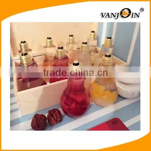 Factory Supply Golden Screw Cap Wholesale Light Bulb Shape Plastic Juice Beverage Bottle thumbnail-5