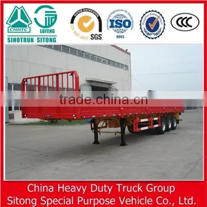3 Axles Truck Semi Trailer 20t 30t 40t Side Wall Trailer Dropside Semi Trailer thumbnail-4