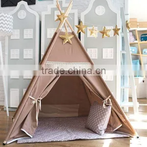 Promotional Kids Children Play Indoor Room Cotton Canvas Indian Teepee Tent thumbnail-1