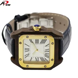 Customized Men Brand Your Own Watches Wood Watch With Stainless Steel thumbnail-4