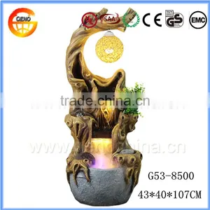 2017 Chinese Style Old Tree Packing Polyresin Water Fountain Decoration With a Lantern thumbnail-1