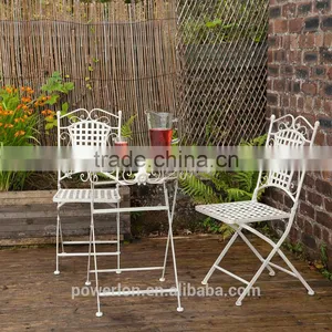Fabulous Steel 2 Folding Chair 70cm Round Bistro Set Outdoor Furniture thumbnail-1