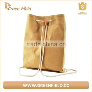 2017 Durable Waterproof Drawstring Bag, Backpack Kraft Paper School Bag thumbnail-1