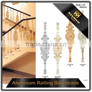 Interior Artistic Floor Mounted Cast Aluminum Handrail thumbnail-1
