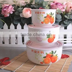 Porcelain Fresh Bowl With Plastic Lid,fruit thumbnail-1