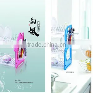 3 Layer Dish Organizer/ Plastic Dish Drainer With Plastic Handle thumbnail-3