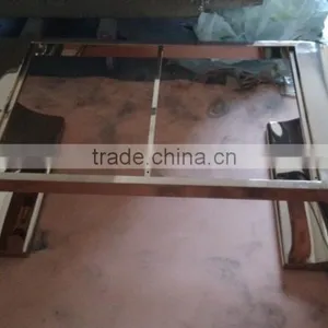C8048L Antique Golden Silver Mirrored Coffee Table thumbnail-3