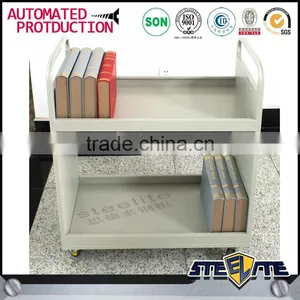 Durable Used School Furniture Library Furniture Moblie Library Book Trolley for Sale thumbnail-3