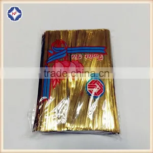 10cm Length Plastic Gold/silver Color Metallic Twist Ties thumbnail-1