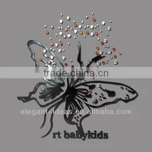 Butterfly Rhinestone Transfer With Laser Cutting Leather thumbnail-1