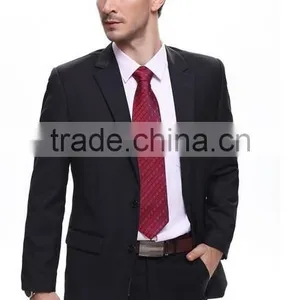 Latest Design Custom Made Black Wool Coat Pant Mens Suit thumbnail-3
