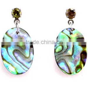 Fashion Clover Paua Abalone Shell Earrings New Zealand Paua Shell Earrings Quality Women Earrings Jewelry thumbnail-2