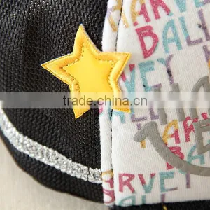 Popular Flat Top Girls Lovely Leisure Cotton Military Cap Smile Hat thumbnail-3