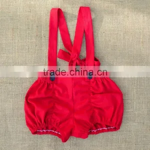 Boutique Red Suspender Shorts Button Design Online Shopping for Wholesale Clothing thumbnail-1