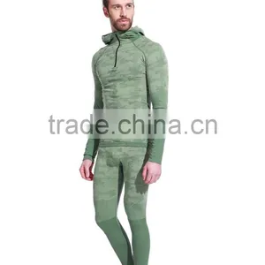 Mens Seamless Running Clothing Half Zipper Hoodie,sport Running Workout Leggigs thumbnail-1