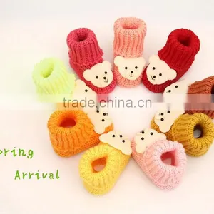 Fashion Knitting Wool Baby Shoes Crochet Casual Baby Shoes thumbnail-1