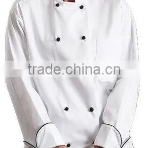 Executive Chef Coat With Contrast Piping and Buttons thumbnail-1