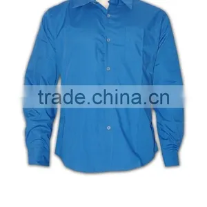 2015 Hot Sell Wholesale High Quality Tailored Mens Flannel Blue Shirts thumbnail-2