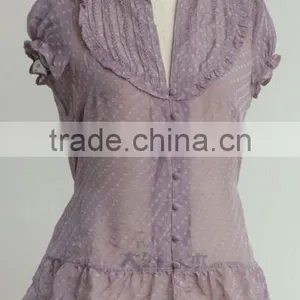 Spot Chiffon Blouse thumbnail-1