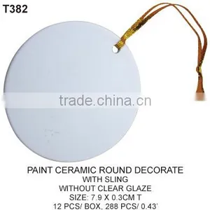 PAINT CERAMIC ROUND DECORATE Ceramic Ornaments Wholesale thumbnail-1