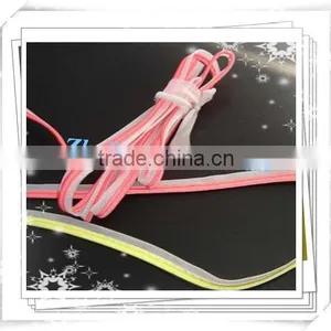 Colored High Visibility Polyester Reflective Fabric Piping Ribbon For Clothing thumbnail-1