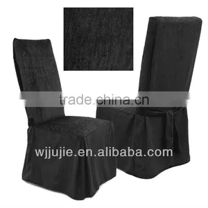 Chenille Onyx Dining Chair Cover thumbnail-1