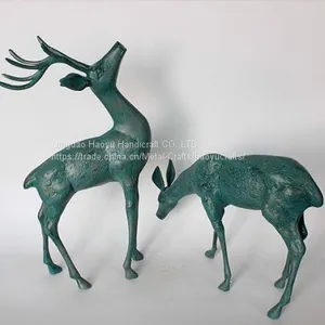 Cast Aluminium Deer Statue thumbnail-1