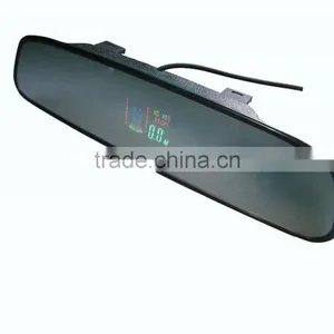 Super Thin Car Rear View Mirror VFD Parking Sensor 4 Sensors thumbnail-1
