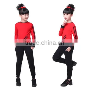 Fashion Girls Jogging Suit Kids Gymnastics/Sport Suits Hoodies And Pants With Pockets thumbnail-3