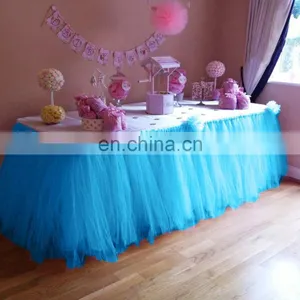 New Arrival Hot Pink Beautiful Rainbow Table Skirts thumbnail-6