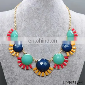 Vintage Garden Sunflower Fan Fashion Germanium Statement Necklace Jewelry thumbnail-1