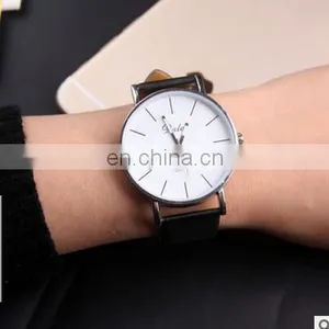 Big Dial Transparent Hollow Skeleton Simple Wristwatch Women Watches Fashion Casual Leather Couple Table Dress Watch thumbnail-3