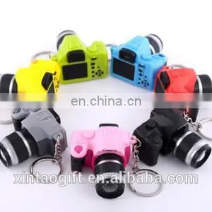 Simulation SLR Camera Modeling Key Pendant LED Luminous Sound Cartoon Bag Ornaments Key Ring Small Gifts thumbnail-2