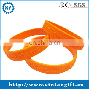 Fashionable Orange Silicone Wristband Bracelet thumbnail-1