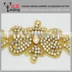 Professional Factory China New Design Rhinestone Wedding Garment Accessories Beads thumbnail-2