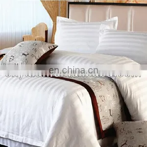 100% Cotton White 1cm Stripe 40X40/110X90 200T Flat White Sheets thumbnail-4