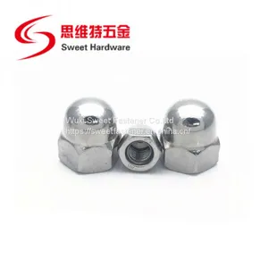 DIN1587 Stainless Steel A2 A4 Connecting Hex Domed Cap Nuts M3-M20 thumbnail-1