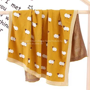 New Hot Selling Knitted Cotton Blanket a Good Partner for Baby Sleeping Soft and Light Baby Blanket Outdoor Windproof Blanket thumbnail-2
