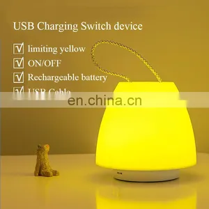 High Quality Lanyard Lantern Hand Lamp Mini Table Lamp Yellow Children Sleeping Modern Led Table Lamp for Camp thumbnail-4