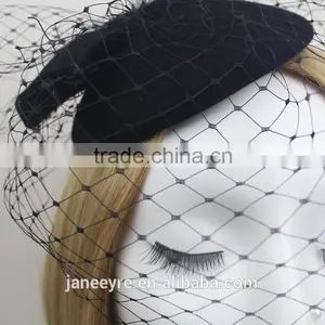 2015 Fashionable Mini Wool Hat Fascinator Hat With Veiling thumbnail-4