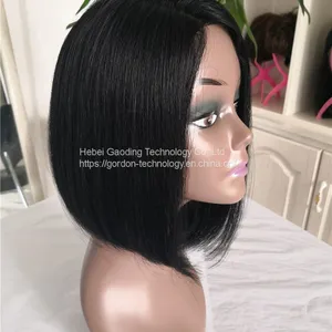 High-ending Natrual Color Human Hair Straight Bob Wigs thumbnail-2