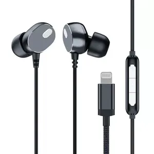 Tangle-free Super Bass Stereo Headphone Gift Original Earphone for Iphone Lighting Mfi thumbnail-1