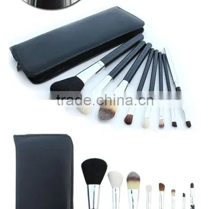 8pcs Wood Handle Makeup Brush Kit With Makeup Brush Bag thumbnail-3
