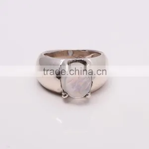 RAINBOW MOONSTONE Ring,925 Sterling Silver Jewelry Wholesale,WHOLESALE SILVER JEWELRY,SILVER EXORTER,SILVER JEWELRY FROM INDIA thumbnail-1