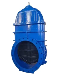 DIN DN500 PN16 EPDM Soft Seal Flange Gate Valve Big Size GGG50 GG25 Cast Iron Ductile Iron Gate Valve Price thumbnail-1