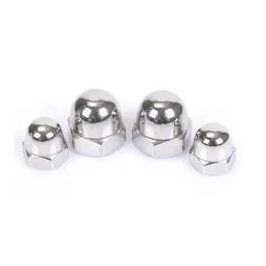 Metric Hex Domed Acorn Nuts DIN 1587 Steel Class 8 Black Finish thumbnail-1
