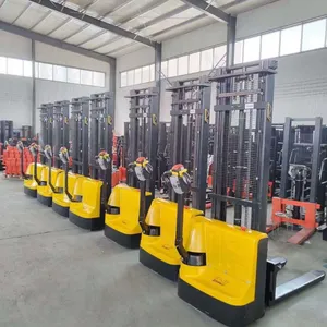 1.5T 3 Ton Electric Powered Pallet Stacker Walking Type Electronal Stacker Full Electric Pallet Stacker thumbnail-2