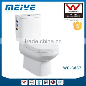 Two-piece MEIYE Watermark Toilet S/P Trap With GEBERIT or R&T Fitting Soft Cover, Australian WELS WC-3887 thumbnail-1