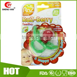 BPA Free Red Silicone Baby Berry Teether Wholesale thumbnail-2